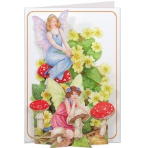 3-D Fairies and Mushrooms Card ~ England